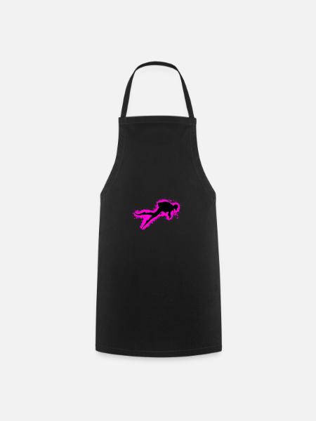 Silhouette Sport Pink und Schwarz Umriss - Kochschürze - Schwarz