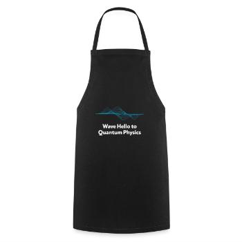 Wave Hello Quantum Physics Design - Cooking Apron - black - Front - AI Model Male 185 dark (185cm)
