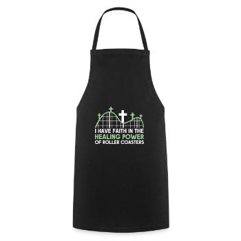 Roller Coaster Amusement Park Amusement Park - Cooking Apron - black - Front - AI Model Male 185 dark (185cm)