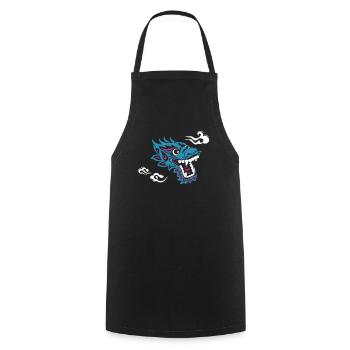 Dragon Japonais - Tablier de cuisine - noir - Devant - AI Model Male 185 dark (185cm)
