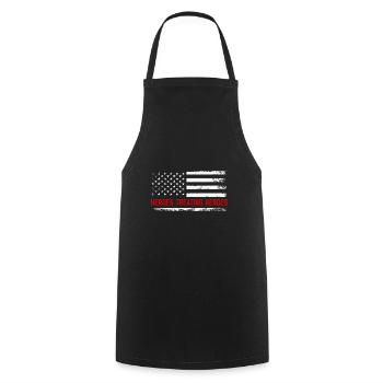 Héros traitant Héros VA Soins infirmiers Vétérans Infirmière - Tablier de cuisine - noir - Devant - AI Model Male 185 dark (185cm)