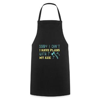 Axe throw axe throwing - Cooking Apron - black - Front - AI Model Male 185 dark (185cm)