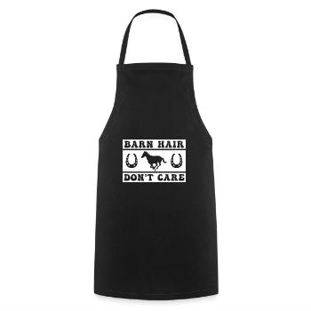 Écurie Équitation Cheveux Drôle de dicton - Tablier de cuisine - noir - Devant - AI Model Male 185 dark (185cm)