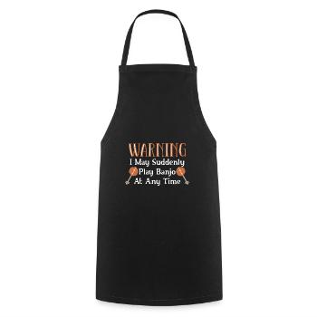 Banjo play banjo player music instrument - Cooking Apron - black - Front - AI Model Male 185 dark (185cm)