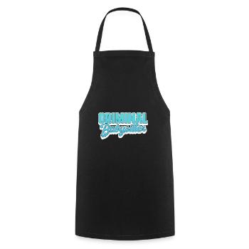 Criminal Babysitter - Correction Officer Prison - Cooking Apron - black - Front - AI Model Male 185 dark (185cm)