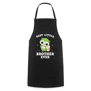 Best Little Brother Ever - Little owl brother - Cooking Apron - black - Front - AI Model Male 185 dark (185cm)