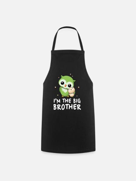 I'm The Big Brother - Big owl brother - Cooking Apron - black