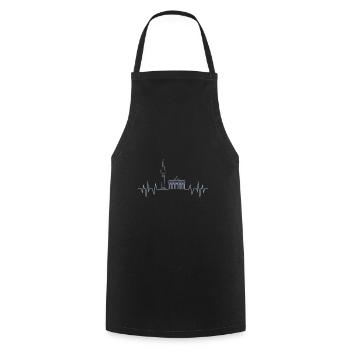 Berlin Heartbeat Design TV Tower and - Cooking Apron - black - Front - AI Model Male 185 dark (185cm)