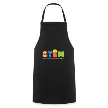 Science Technology Engineering Mathematics - Cooking Apron - black - Front - AI Model Male 185 dark (185cm)