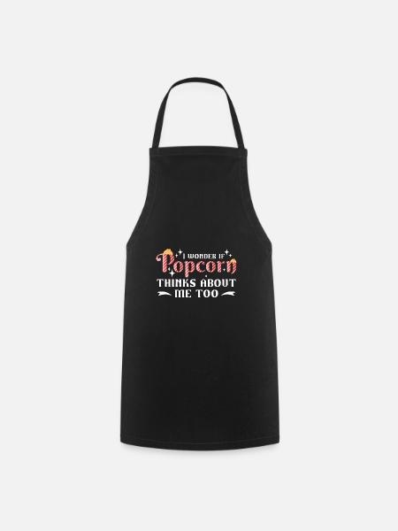 Popcorn - Kochschürze - Schwarz