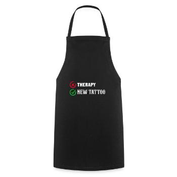 Therapy New Tattoo Inked Skin Illustration Body - Cooking Apron - black - Front - AI Model Male 185 dark (185cm)