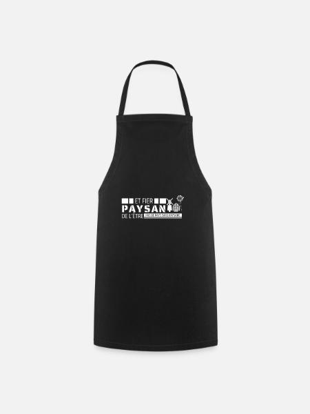 Paysan et fier de l'être - Tablier de cuisine - noir