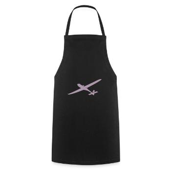 Sky Glider: Silhouette of a glider - Cooking Apron - black - Front - AI Model Male 185 dark (185cm)