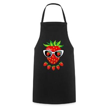 22 Süße Erdbeere Sonnenbrille - Kochschürze - Schwarz - Vorne - AI Model Male 185 dark (185cm)