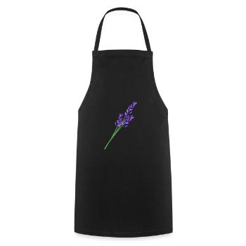 Lavender 1 - Cooking Apron - black - Front - AI Model Male 185 dark (185cm)