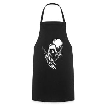 Warrior Symbol Illustration Moon Sword Logo icon - Cooking Apron - black - Front - AI Model Male 185 dark (185cm)