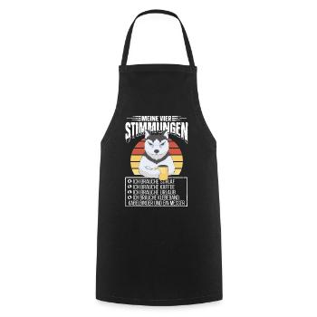 Lustige Katze Stimmung Kaffee Büro Geschenk Fun - Kochschürze - Schwarz - Vorne - AI Model Male 185 dark (185cm)