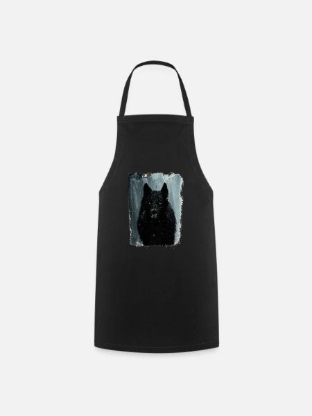 Wolf painting - Tablier de cuisine - noir