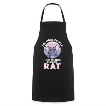 Rat - Cooking Apron - black - Front - AI Model Male 185 dark (185cm)