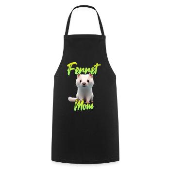 Frettchen Mama - Kochschürze - Schwarz - Vorne - AI Model Male 185 dark (185cm)