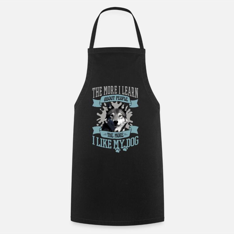 Photo de chien - Tablier de cuisine - noir