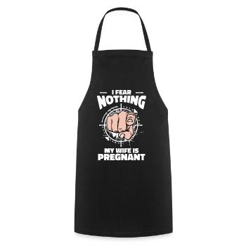 Dad Parents Statement Family Happiness Baby Pregnant - Cooking Apron - black - Front - AI Model Male 185 dark (185cm)