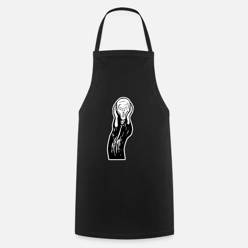 Scream Face - Cooking Apron - black