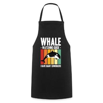 Wale beobachten | Wal Meerestier Meer Geschenke - Kochschürze - Schwarz - Vorne - AI Model Male 185 dark (185cm)