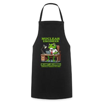 Future Nuclear Engineer Quote and Atomic Science - Cooking Apron - black - Front - AI Model Male 185 dark (185cm)