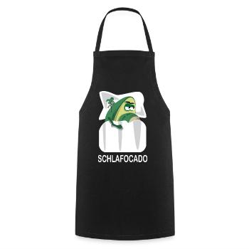 Schlafocado Avocado Schlafshirt offiziell lustig - Kochschürze - Schwarz - Vorne - AI Model Male 185 dark (185cm)