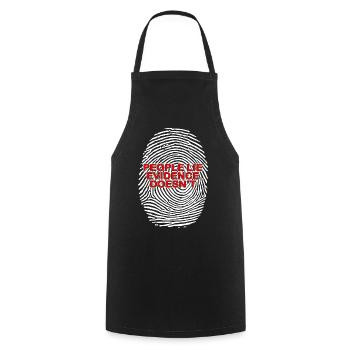 People Lie Evidence Doesnt Forensic Science - Cooking Apron - black - Front - AI Model Male 185 dark (185cm)