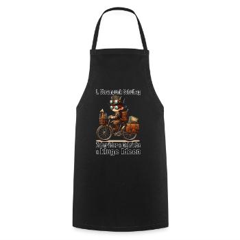 Erster Steampunk Schultag - Kochschürze - Schwarz - Vorne - AI Model Male 185 dark (185cm)
