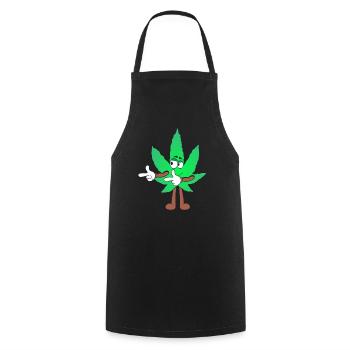 Der Bloom - Weed Cannabis Stoned Hanf Marihuana - Kochschürze - Schwarz - Vorne - AI Model Male 185 dark (185cm)