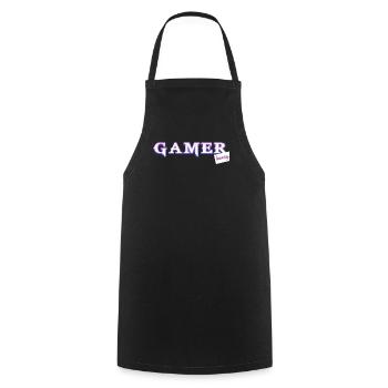 Jeder gamer braucht sein bunny! - Kochschürze - Schwarz - Vorne - AI Model Male 185 dark (185cm)