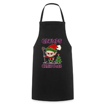 Elfe de Noël - Tablier de cuisine - noir - Devant - AI Model Male 185 dark (185cm)