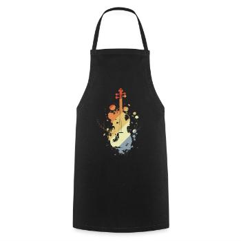 Violon Rétro - Tablier de cuisine - noir - Devant - AI Model Male 185 dark (185cm)