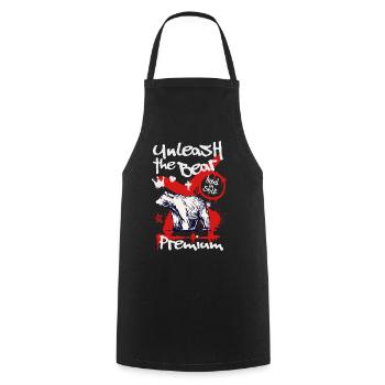 Graffiti Bär Chemise Urban Streetwear Bear - Tablier de cuisine - noir - Devant - AI Model Male 185 dark (185cm)