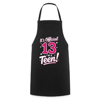 13th birthday teenager gift - Cooking Apron - black - Front - AI Model Male 185 dark (185cm)
