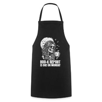 Funny Teacher Skeleton Halloween Classroom - Cooking Apron - black - Front - AI Model Male 185 dark (185cm)