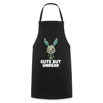 Cute Zombie Bunny – Cutest Dead - Cooking Apron - black - Front - AI Model Male 185 dark (185cm)