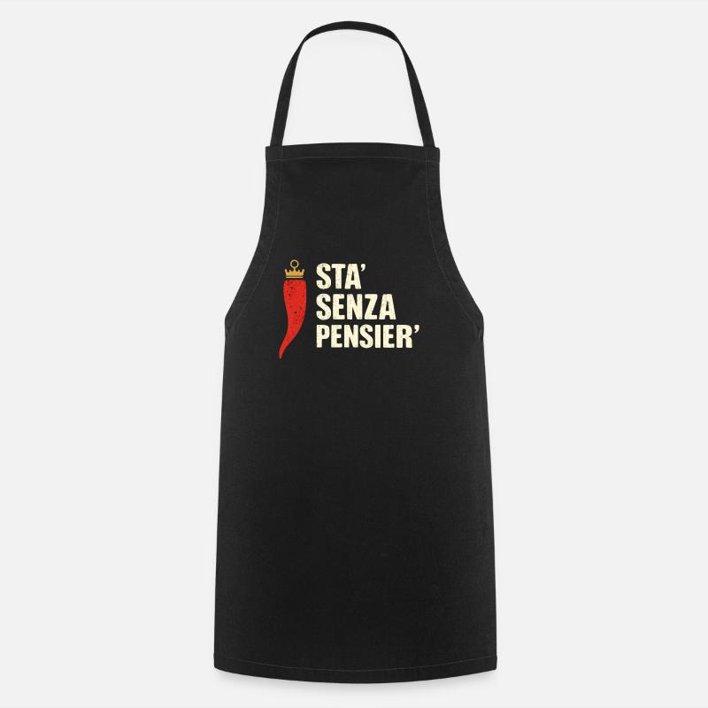 Il est sans réfléchir - Tablier de cuisine - noir