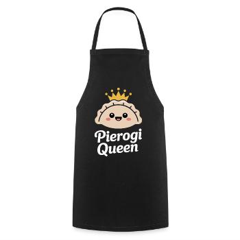 Queen Dumplings – Un joli boulette dans la couronne - Tablier de cuisine - noir - Devant - AI Model Male 185 dark (185cm)