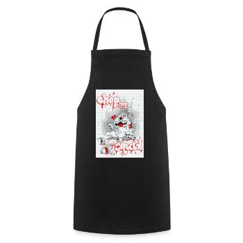 Graffiti Monster Music Tape - Cooking Apron - black - Front - AI Model Male 185 dark (185cm)
