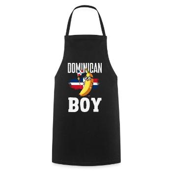 Drapeau de la République dominicaine Dom Rep Pride - Tablier de cuisine - noir - Devant - AI Model Male 185 dark (185cm)