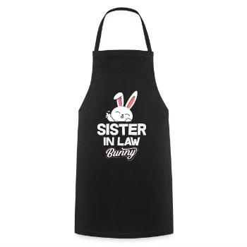 Joyeuse Pâques, douce chasse aux œufs du lapin, œufs de Pâques - Tablier de cuisine - noir - Devant - AI Model Male 185 dark (185cm)