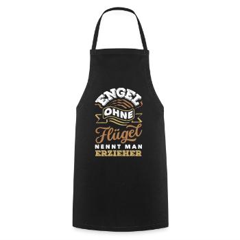 Engel Ohne Flügel Erzieher Kindergarten Spruch - Kochschürze - Schwarz - Vorne - AI Model Male 185 dark (185cm)