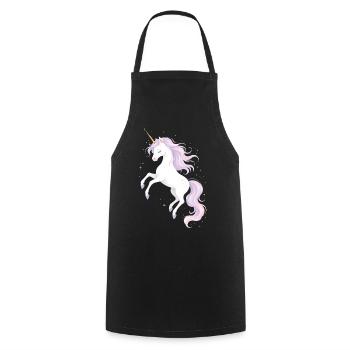 Illustration de licorne magique - Tablier de cuisine - noir - Devant - AI Model Male 185 dark (185cm)