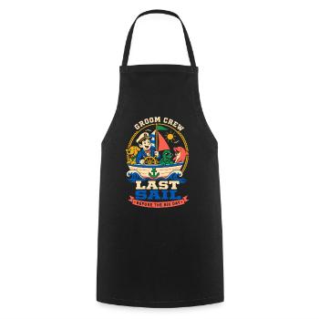 Last sailing trip before the wedding - Cooking Apron - black - Front - AI Model Male 185 dark (185cm)