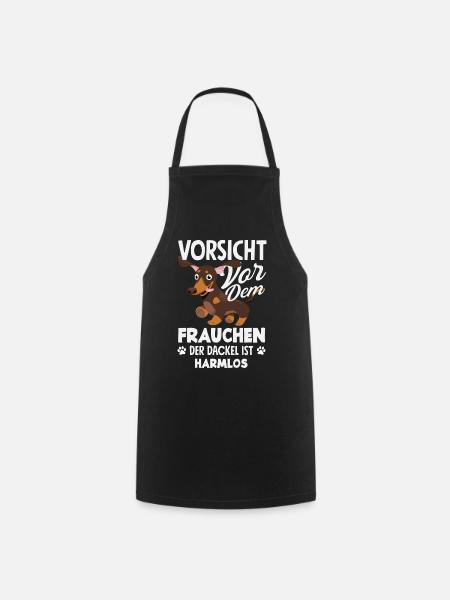 Dackel Frauchen Harmlos - Kochschürze - Schwarz