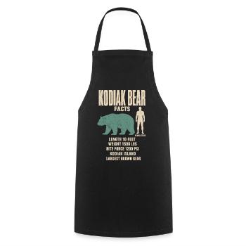 Kodiak Bear Fakten Tierrekord Größenvergleich - Kochschürze - Schwarz - Vorne - AI Model Male 185 dark (185cm)